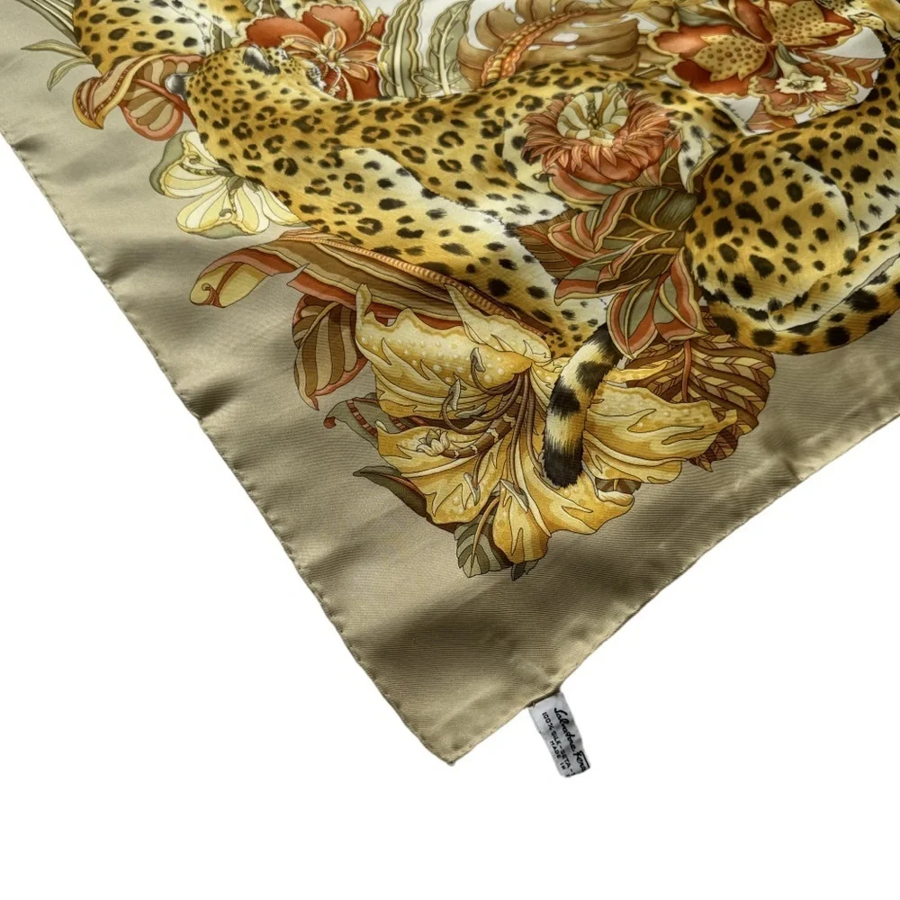 Salvatore Ferragamo Silk Scarf Animal Print